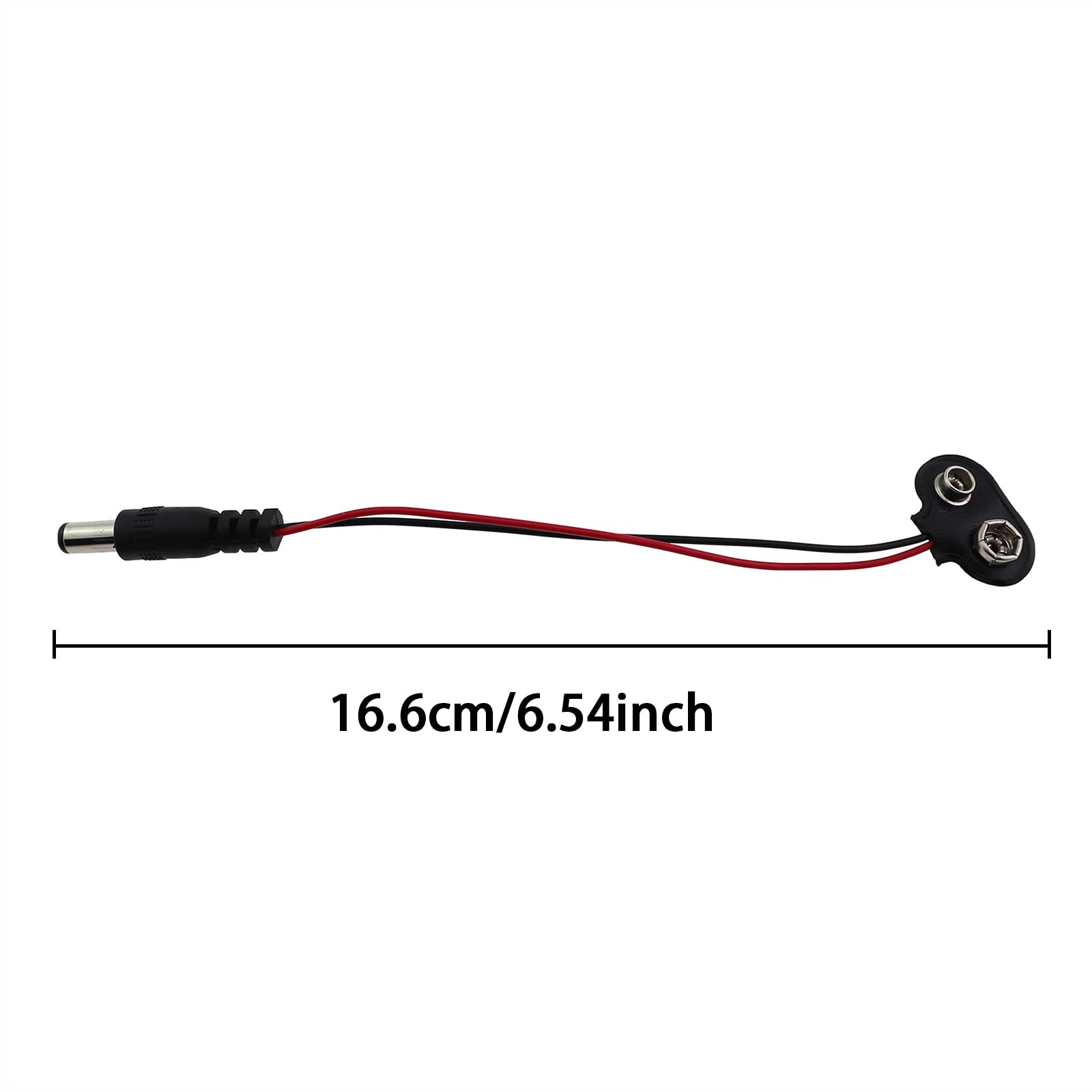 KKUANG 8PCS 9V Battery Clip with DC Head Battery Power Wallet Connector Plug 5.5x2.1mm Battery Clip I Type T Type 4pcs Each for Breadboard Design Adapter Replacement Maintenance