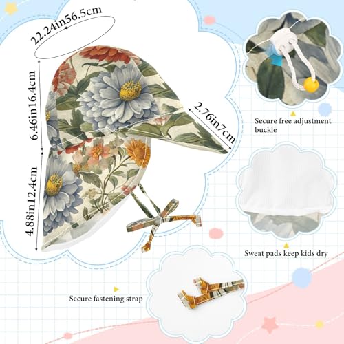 Infant Toddler & Kids Sunhat Boy Summer Hat Toddler Girl Sun Protection Large Brim Travel Essentials Multi4