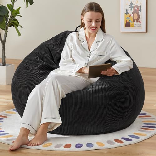 Hobestluk 3.5FT Bean Bag Chair Adult Bean Bag Chair Large Bean Bag Chair with Filler Included...