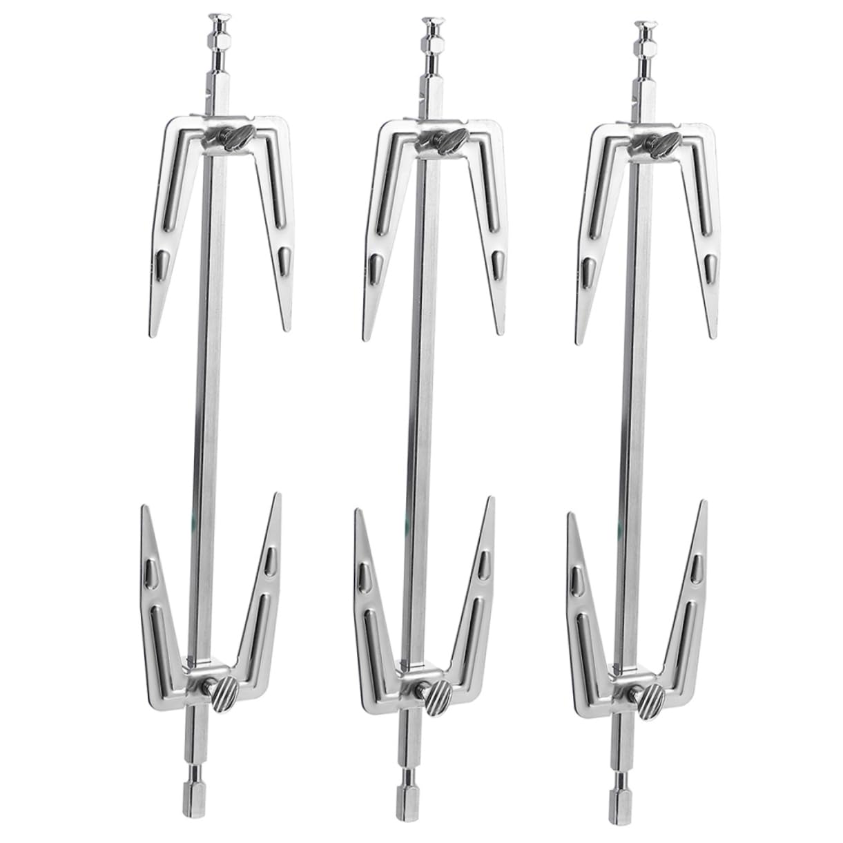 Toyvian 3pezzi Forchetta per Barbecue in Acciaio Inossidabile Accessori per Forno Versatile Forchetta per Barbecue Rotante Adatta per Grigliare Cibi e Utilizzo Friggitrice ad Aria
