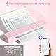 ASprink Mobiler Drucker A4 für Unterwegs, Thermodrucker A4 P831 für US Letter/A4/B5/A5, Drucker Klein Kompakt für Normalpapier/Thermopapier mit 1 P831 Use Ribbon - Rosa