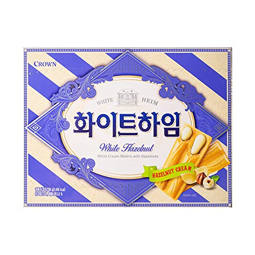 GASHINA STORY Crown White Heim Korean Wafer Cookies Snack 284g Bundle Pack (18pcs)