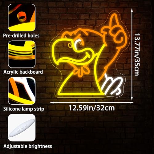 Image of Football Neon Sign for Wall Decor Soccer Team Logo LED Light for Man Cave