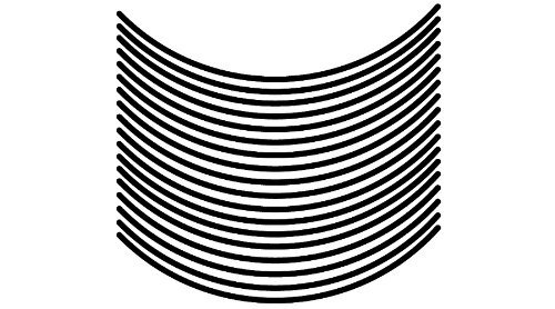 エムディーエフ リムストライプ ソリッドタイプ ブラック 4mm幅 12インチ RIM-4M-BK-12N