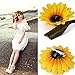 Produktbild 6 STÜCKE Schöne Sonnenblume Haarspangen Große Stoff Sonnenblume Haarnadel Haarspange Haar Styling Zubehör für Dame Mädchen Party Strandurlaub Hochzeit Dekoration (gelb)