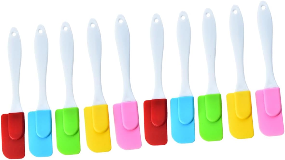 10 Piece Silicone Kitchen Scraper Set for Cake Decorating and Cream