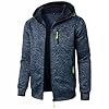 Sprifloral Mens Hoodies Fleece Sweatshirts Zip up Long Sleeve Jacket Zipper Hooded Top Navy 3XL #1