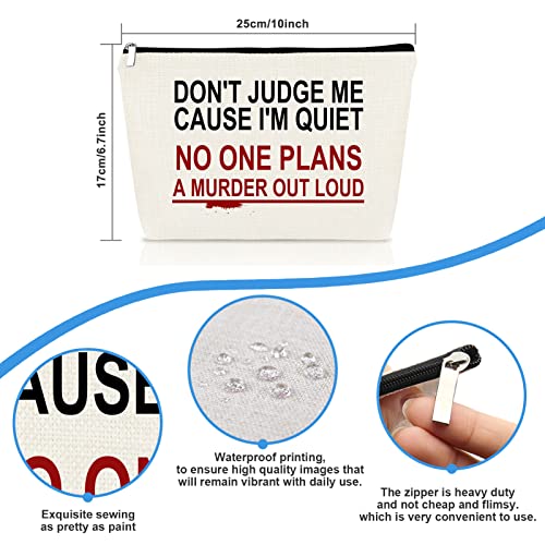 True Crime Gifts Makeup Bag For Women Christmas Gift Cosmetic Bag True Crime Fan Gift True Crime Podcast Lovers Gifts Horror Quotes Gift True Crime Lovers Gift Funny Serial Killer Gift Travel Pouch2
