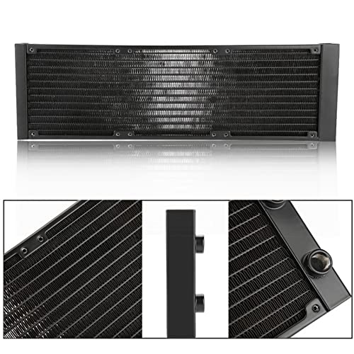 Water Cooling, 12 Tubes Computer Heat Exchanger G1/4 Thread Water Separator Water Cooler Tube for PC (360mm)