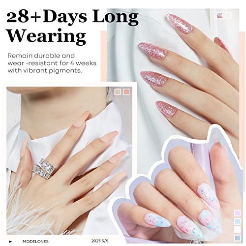 image for Modelones 36 Pcs Gel Nail Polish Kit, Vibrant Holiday Gel Polish Set 7