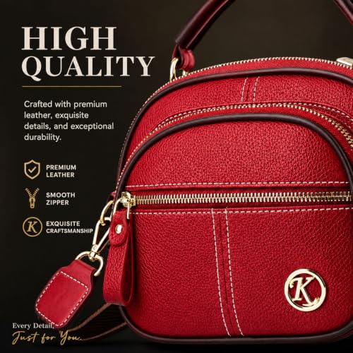 Bolso bandolera vintage de cuero para mujer pequeño miniatura 5