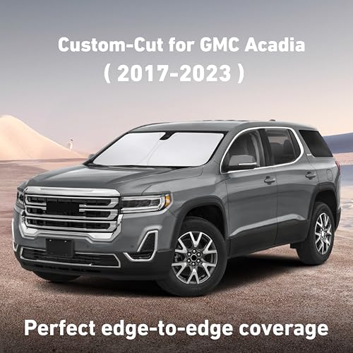 Image of EcoNour Windshield Sunshade Compatible for GMC Acadia 2017-2021 2022 2023, Sun Visor for Front Windshield & Window Sun Shade Cover, UV Heat Blocker & Protector, Car Accessories