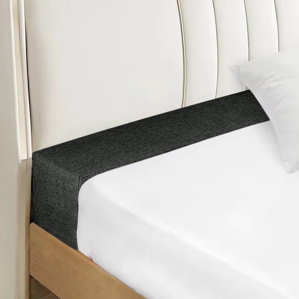 Bed Gap Filler Pillow Double/Single King Size, High-Density Bed Crack Filler with Removable Cover, Mattress Extender for Headboard Gap, Spacer Filler Between Mattress and Wall(Dark Grey,120x20x20cm)