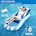 SKBANRU Pool Floats Adult Size, Inflatable Rafts Pool Lounger with Headrest & Cup Holder, Large Pool Floaties for Adult Heavy Duty Swimming Pool, Beach & Lake Sunbathing-Large