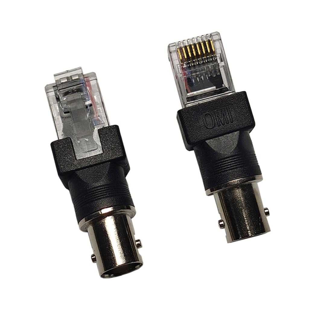 Elnwnnkc BNC to RJ45 Converters Adapter BNC Female to RJ45 Male Coaxial Coax Barrels Coupler Adapter Connectors for Line