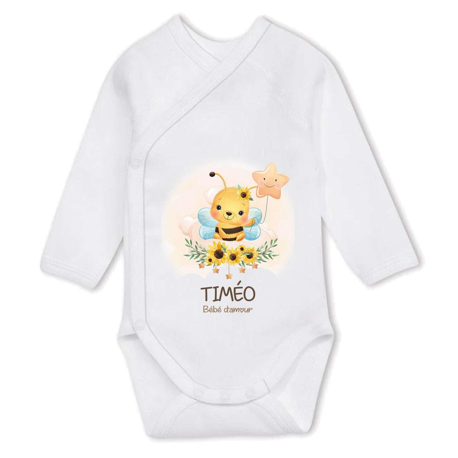 Body Bébé Manches Longues "Papa Tu Peux Le Faire" - Cadeau Humoristique Naissance