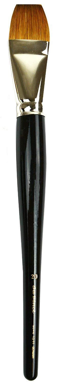 da Vinci Watercolor Series Maestro Paint Brush, One Stroke Flat Kolinsky Red Sable, Size 20
