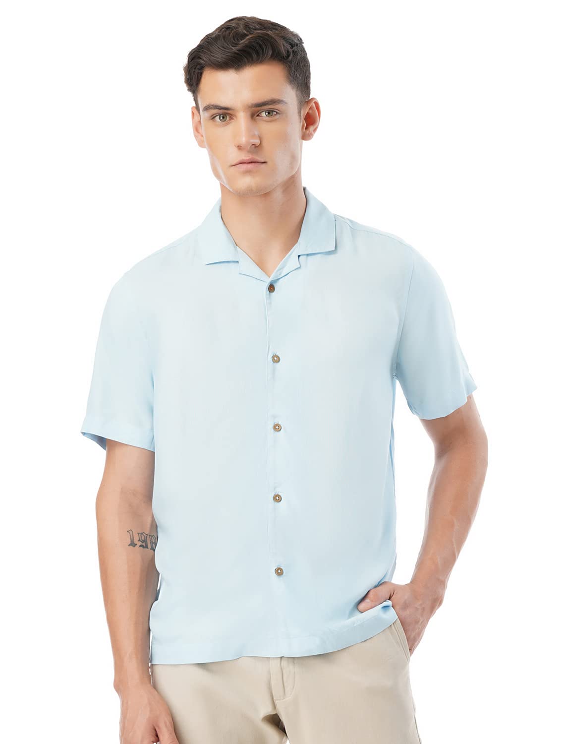 fyltr Men's Solid Rayon Casual Shirt with Resort Collar & Half Sleeves | Shirts for Men-picture-32