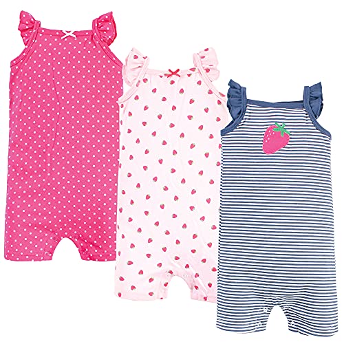 Image of Hudson Baby Unisex Cotton Rompers