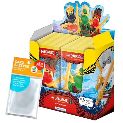 Bundle mit Ninja go Serie 11 Trading Cards - 1 Display (36 Booster) + Exklusive Collect-it Hüllen
