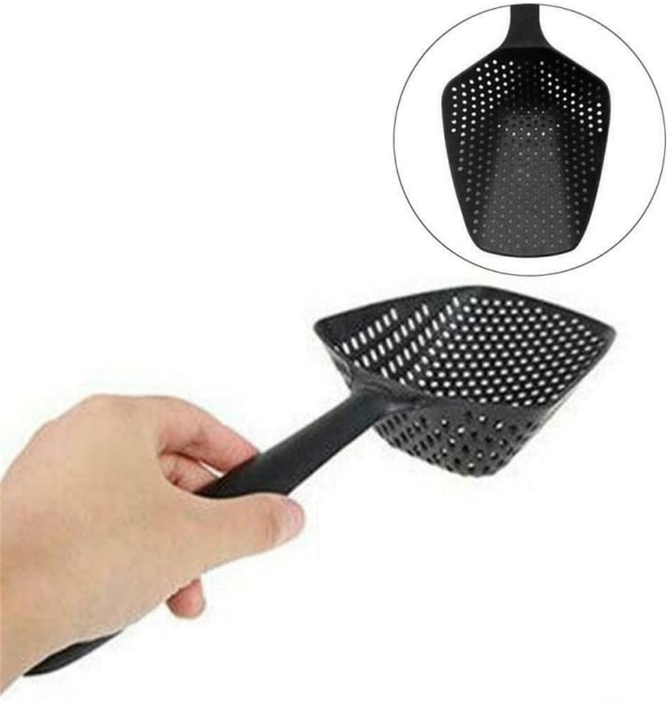 1pc Kitchen Soup Spoon Ladle Skimmer Strainer Fry Food Mesh Portable Filter Home Kitchen Tool(C)