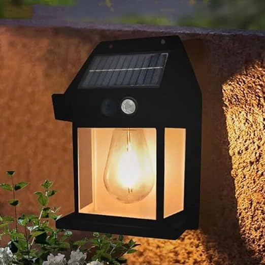 FONSIE Solar Light LED with Motion Sensor | Waterproof Lights for Home Outdoor, Garden, Balcony, Street | Wireless Wall Mount Sun lamp | 3 Modes |