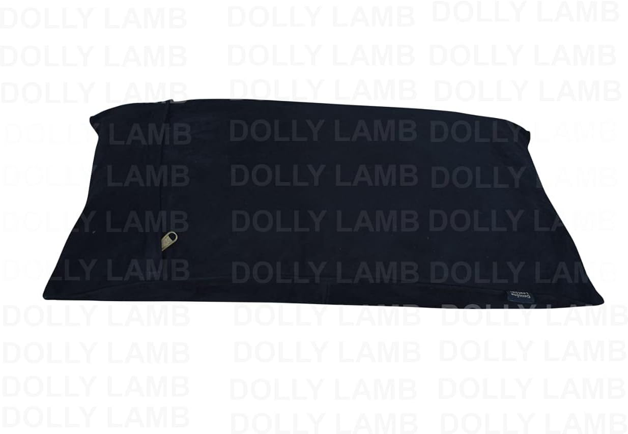 D DOLLY LAMB Lambskin Sued Leather Pillow Cover - Sofa Cushion Case - Decorative Throw Rectangular Covers for Living Room & Bedroom, 14x22 Inches - Black Pack of 2