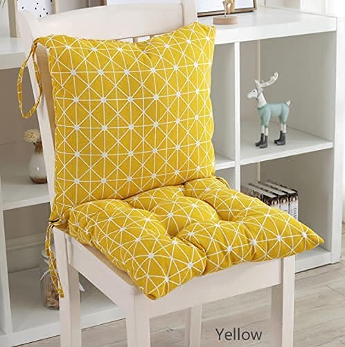 Amazon.co.jp: 背もたれ付きチェアクッション ストラップ付き背もたれ