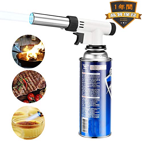 【令和革新モデル バーナー】トーチバーナー 逆さ使用 900℃～1300℃調整可能 日本語の取扱説明書付き 電子点火 炙り料理 バーベキュー 炭の火越し 凍結解氷 釣り 溶接など使える 安心の1年保証