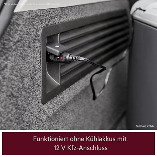 Foto von AEG Automotive Thermoelektrische Kühlbox KK 28 Liter, 12/230 Volt für Auto und Steckdose, schwarz