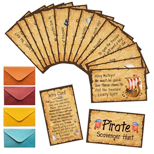 Pirate Scavenger Hunt Clue Cards, Halloween Scavenger Hunt Games ...