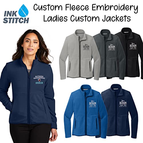 INK STITCH Women L110 Custom Embroidery Design Your Own Connection Fleece Jackets3