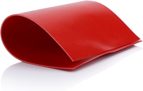 Miniatura 8 de Fydun - Juego de 3 parches de reparación de PVC, accesorios para balsa inflable, barco, canoa, kayak (rojo)