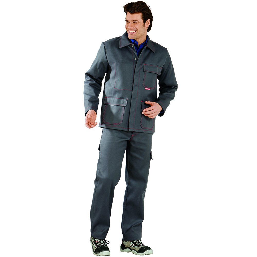 Planam 1742054 Hitze/Schweißerschutz Jacke, 500 g/m², Grau, Größe 54