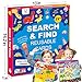 Hulupiggy Search and Find Educational Game for Kids 3, 4, 5, 6 Year Olds - Reusable Preschool Learning Activities, Art & Craft Toys | Builds Vocabulary, Gifts for Toddlers, Girls and Boys