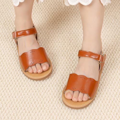 Image of Boys Girls Sandals Open Toe Breathable Princess Non-Slip Flats Summer Beach Lightweight Rubber Sole Sandals (Toddler /Little Kid)