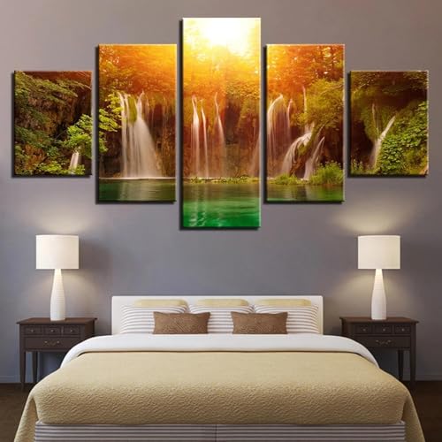 Impression photo HD cascade sur toile de qualité pour décoration murale chic