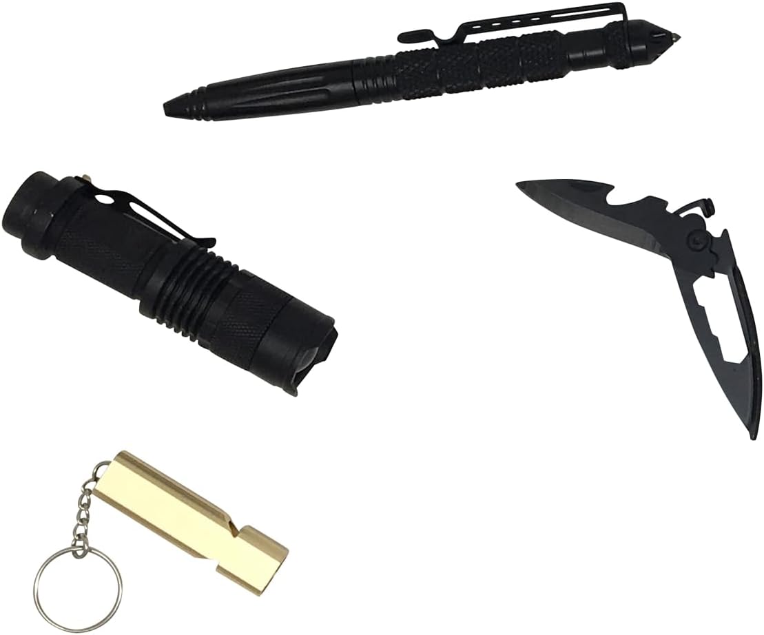 EDC Survival Emergency Kit - Every Day Carry Kit with Personal Protection + Safety + First Aid Supplies (Personal)