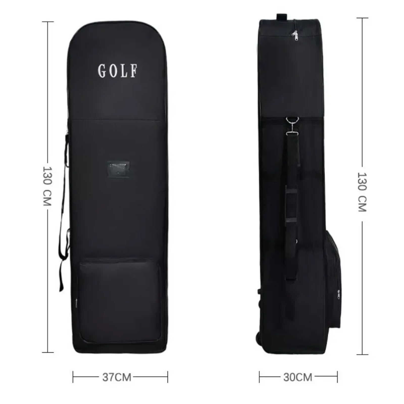 Funda para Bolsa De Golf Bolsa de Viaje Plegable for Palos Golf con Ruedas, Gran Capacidad Almacenamiento, Impermeable, 600D, Transporte aviación