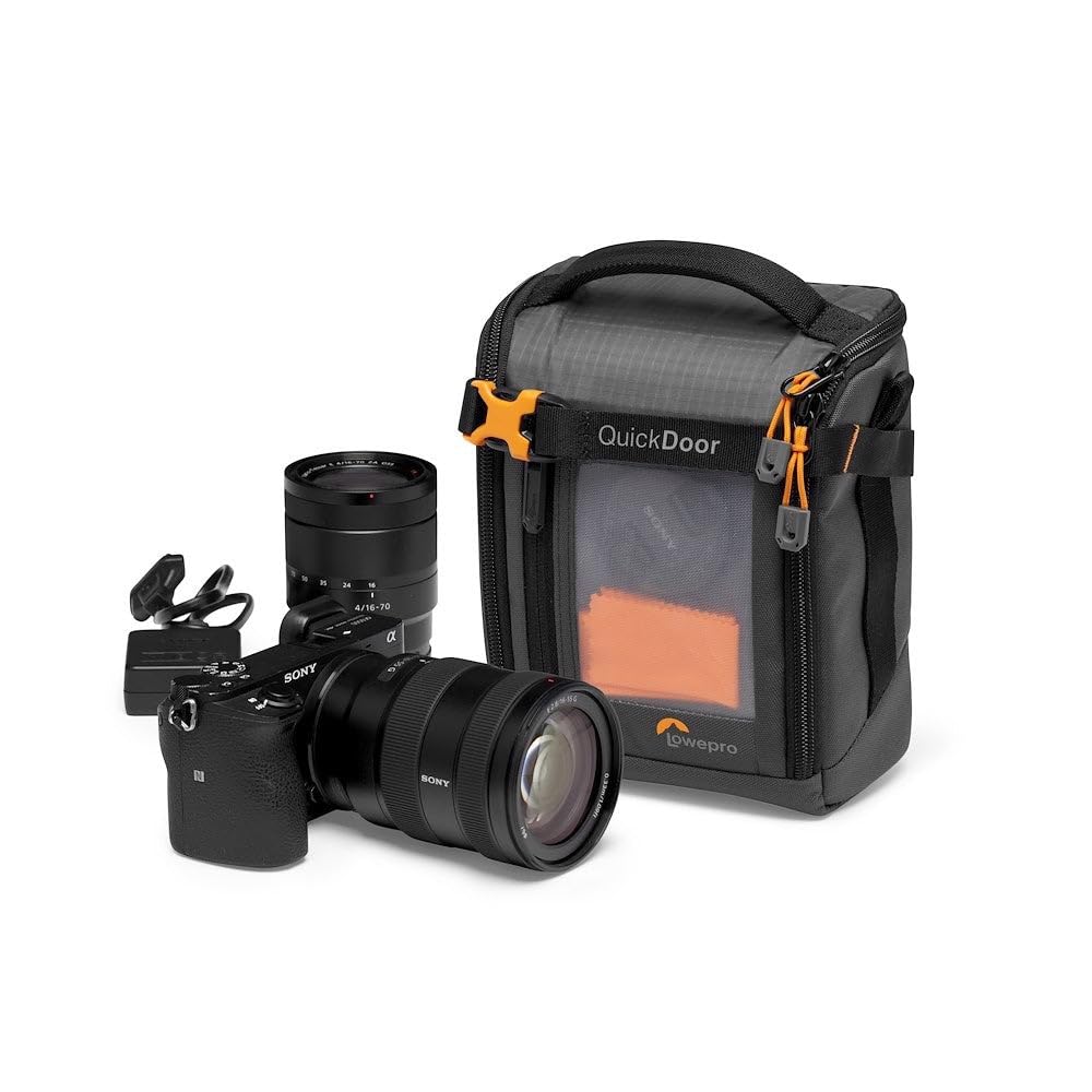 Lowepro GearUp Creator Box Medium II Sac Appareil Photo sans Miroir Reflex Numérique Accès Rapide Tissus Recyclés Gris