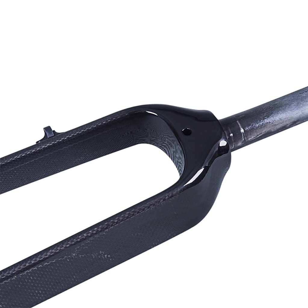Widelec do roweru MTB 1-1/8" (28,6 mm) Prosty rurowy widelec sztywny z włókna węglowego 3K do rowerów górskich Widelec do roweru 26/27,5/29"
