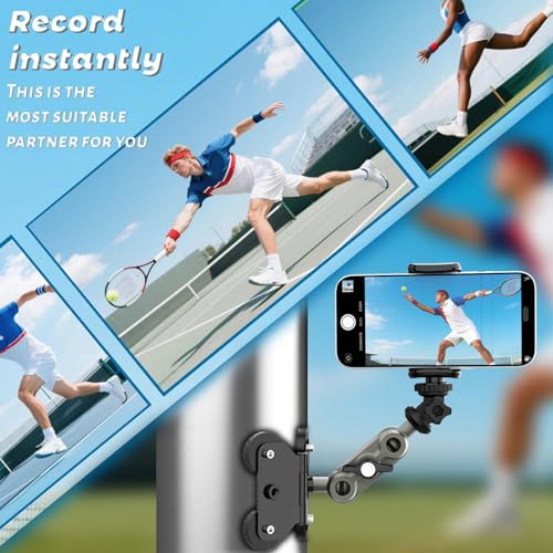 Soporte magnético para smartphone ideal para evitar caídas de cámara en postes de tenis 7