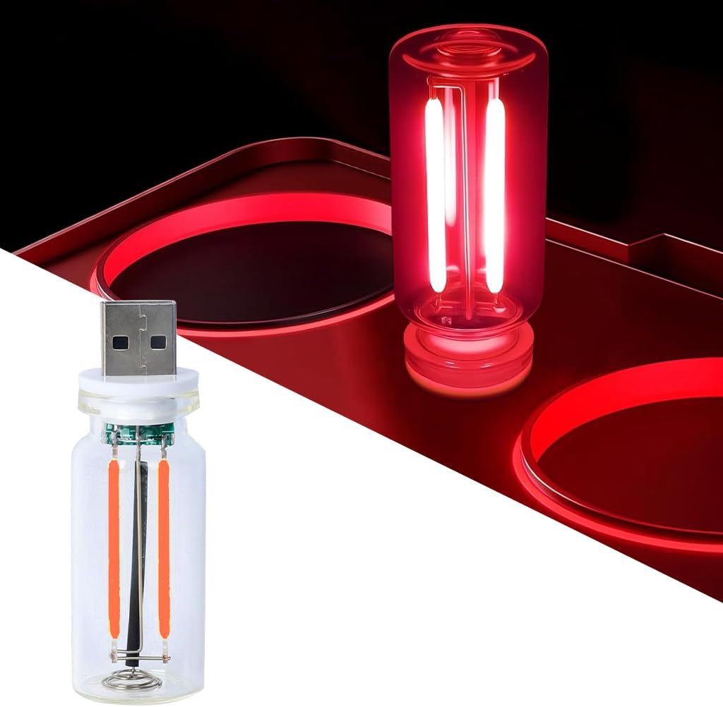 ELEPHANTBOAT® Car USB Night Light Bulb, Touch Dimmable Car Interior Ambient Lights