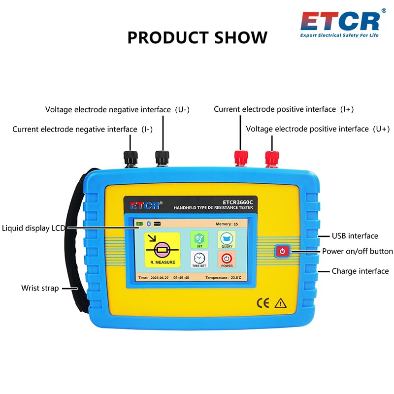 ETCR3660C Conductor Tester labeled interfaces