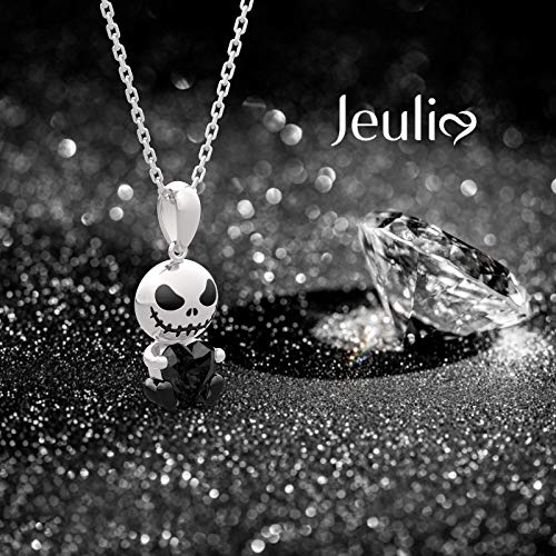 Jeulia Hug Me Love Confession Skull Heart Cut Sterling Silver Necklace for Women Wife Girlfriend Engagement Wedding Anniversary or Birthday Christmas With Jewelry Box2