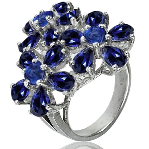 Bijou saphir en argent 925, une bague de créateur idéale comme cadeau de naissance