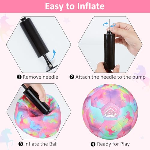 Image of Indoor Soccer Ball Size 3 Silent Soccer Balls Gifts for Beginners, Soft Foam House Training Balls, Lightweight Soccerball with Pump for Home Practice