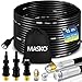 MASKO® Premium Rohrreinigungsschlauch Set Abflussreiniger 15m, 200 bar inkl. Tasche 3 Adapter 2 Düsen + rotierend kompatibel mit Kärcher k2-k7 LAVOR Hochdruckreiniger universal Rohrreinigungsset
