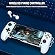 Handy Controller, Bluetooth Controller für Mobiltelefone mit Hall Effekt Joystick ohne Totzonen, Handy Game Controller für iPhone mit Turbo für PS Remote Play/Xbox Cloud,Weiß