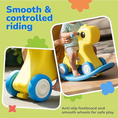 Image of Lifelong Cuppy Horse Rocker Ride-On, Rocker & Balancing Board for Kids +1 Yrs | Swing Rideon with Smooth Wheels & Safe Non-Toxic Material | Toy Car for Indoor Outdoor Play (LLCHR02)